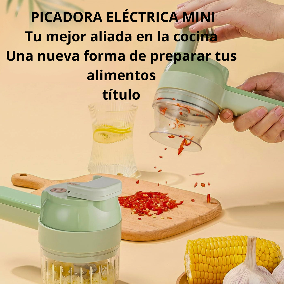 Picadora eléctrica inalámbrica 5 en 1